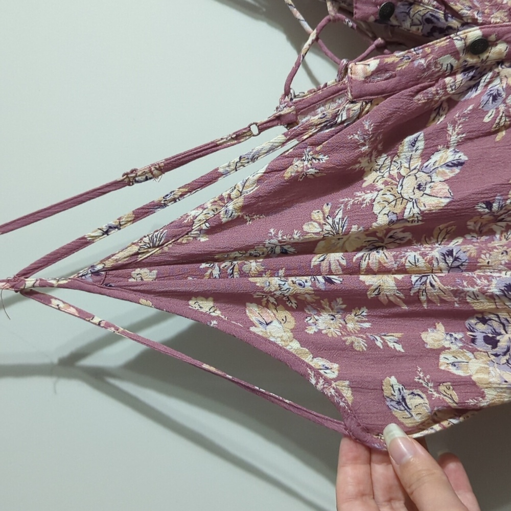 American Eagle button front floral maxi dress - Picture 3 of 9